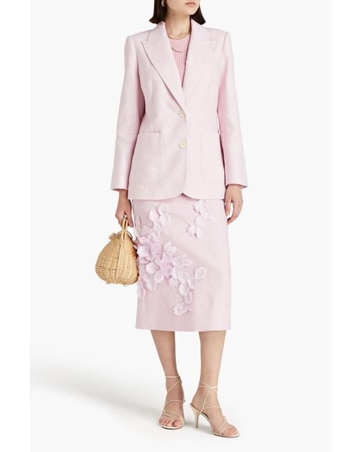 Zimmermann Pink Linen Blazer