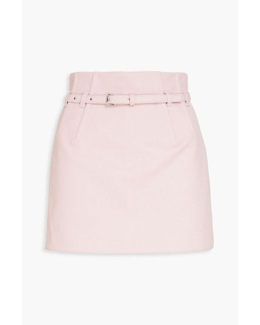 RED Valentino Pink Belted Skirt-effect Twill Shorts