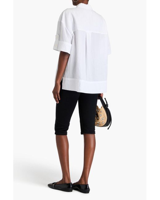 3.1 Phillip Lim White Crinkled Tm-blend Shirt