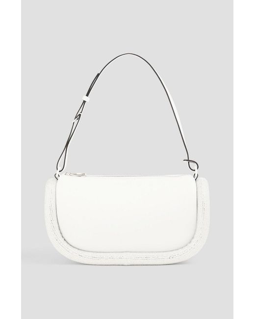 J.W. Anderson White Bumper schultertasche aus leder mit kristallverzierung