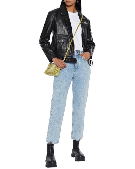 black bella pu biker jacket