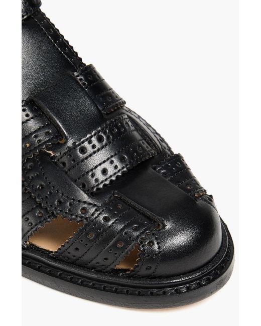 Thom Browne Black Leather Sandals