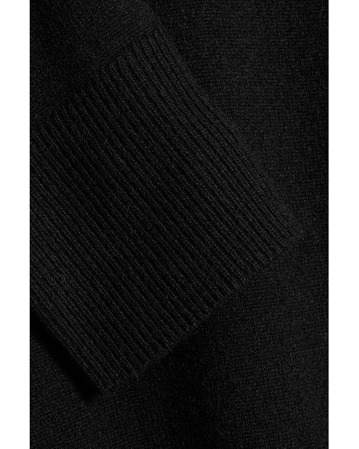 Another Tomorrow Black Cashmere And Wool-blend Sweater