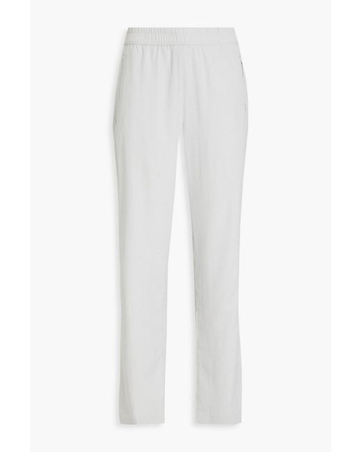 James Perse White Shell Straight-Leg Pants