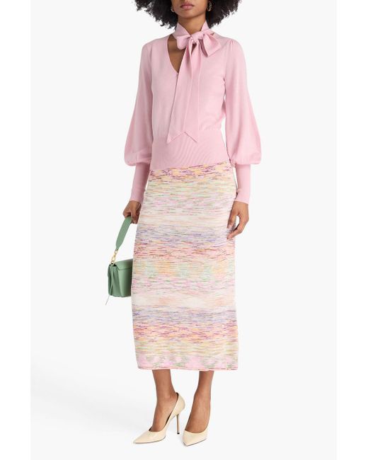 Zimmermann Pink Pullover aus wolle mit schluppe