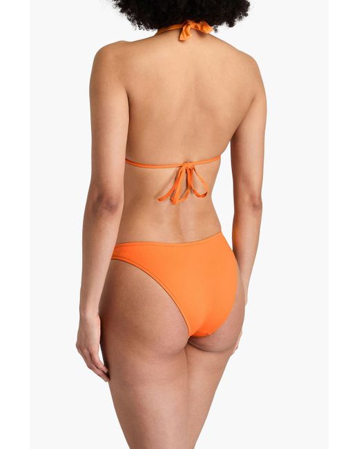 Melissa Odabash Orange Caracas Ring-Embellished Bikini Briefs