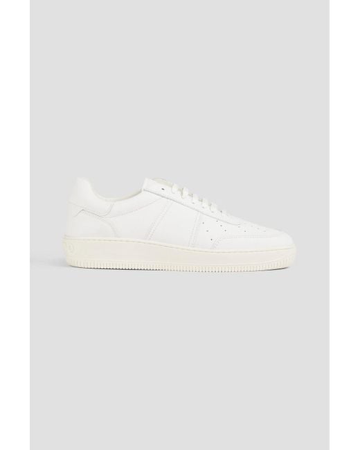 Sandro White Perforated Leather Sneakers for men