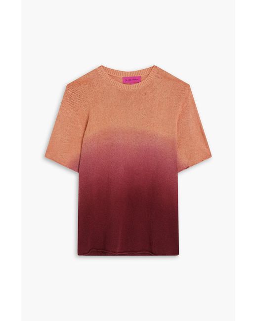 The Elder Statesman Red Nora Dip-Dyed Cotton T-Shirt for men
