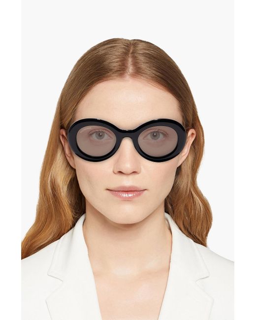 Balenciaga Black Round-frame Acetate Sunglasses