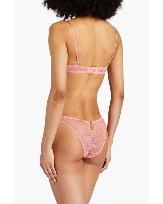 Stella McCartney Pink Stretch-tulle Mid-rise Briefs