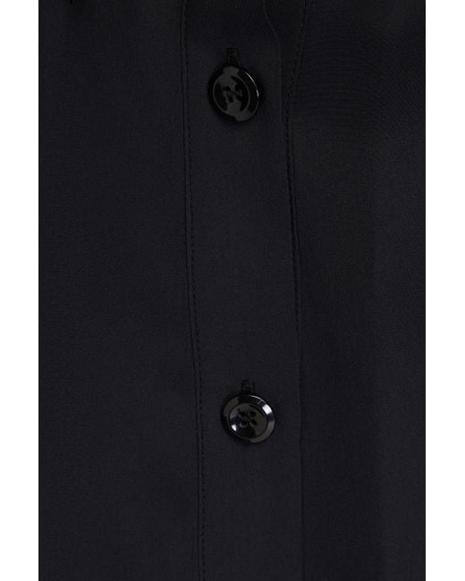 Simone Rocha Black Embellished Tulle-paneled Crepon Dress