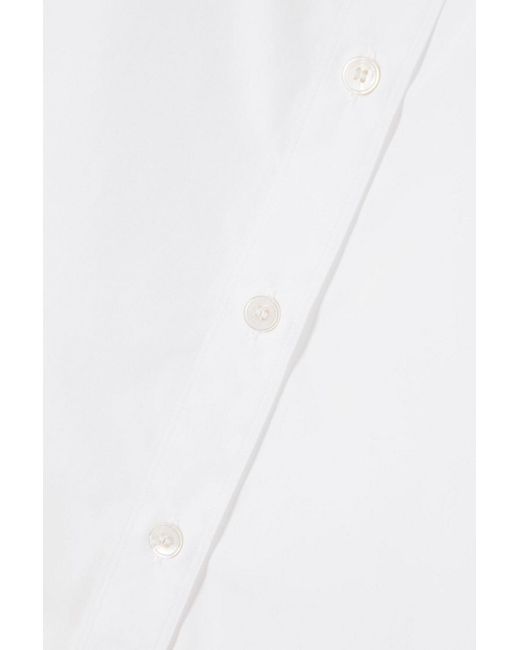 Stella McCartney White Paneled Cotton-Poplin Shirt