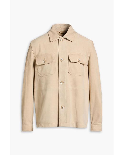 Frescobol Carioca Natural Ravi Suede Overshirt for men