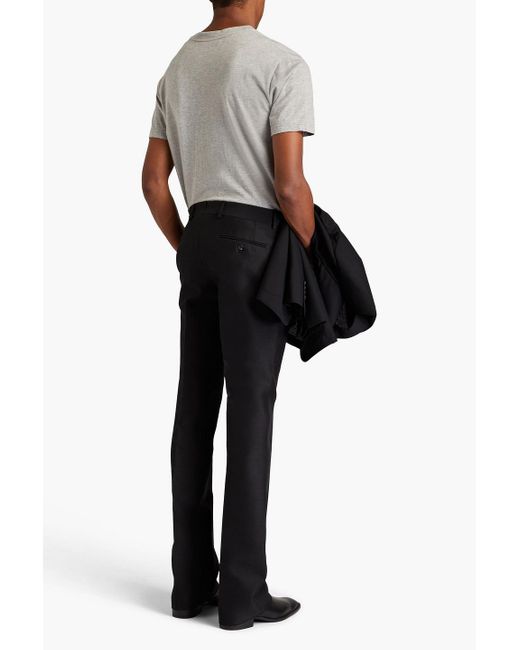 Dunhill Anzughose mit schmalem bein aus crêpe aus einer woll-seidenmischung in Black für Herren