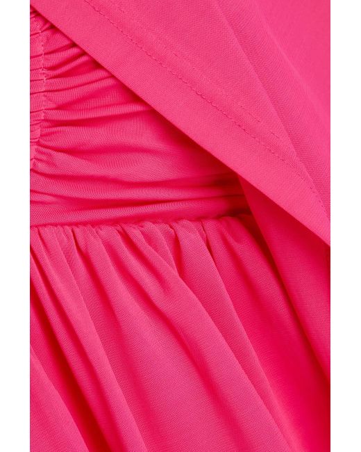 Jonathan Simkhai Pink Minikleid aus jersey mit cape-effekt