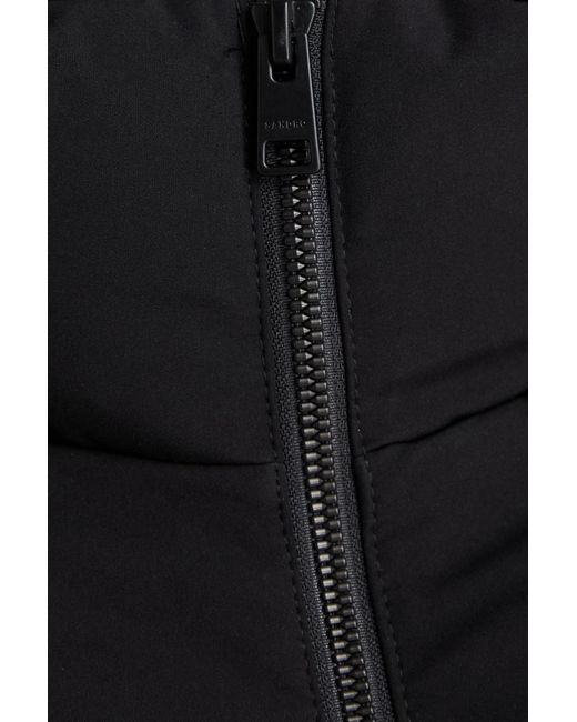 Sandro Black Quilted Shell Jacket for men