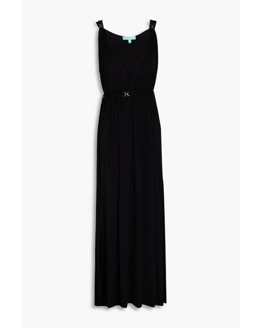 Melissa Odabash Women's Black Harper Embellished Jersey Maxi Dress