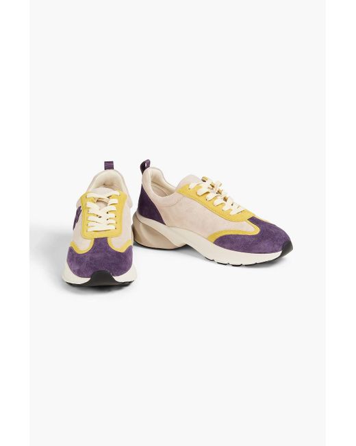 Tory Burch Pink Good Luck Suede Sneakers