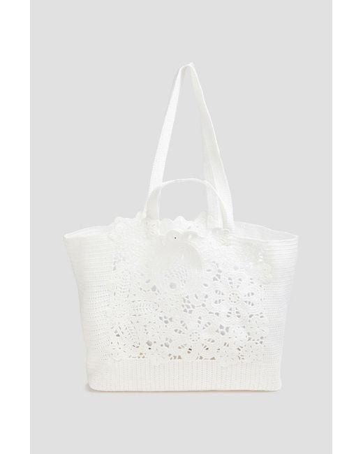 Sandro Natural Crochet Tote
