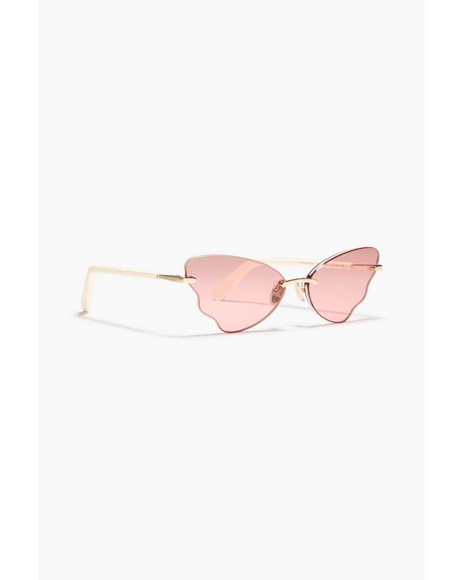 Zimmermann Pink Butterfly-Frame Metal Sunglasses