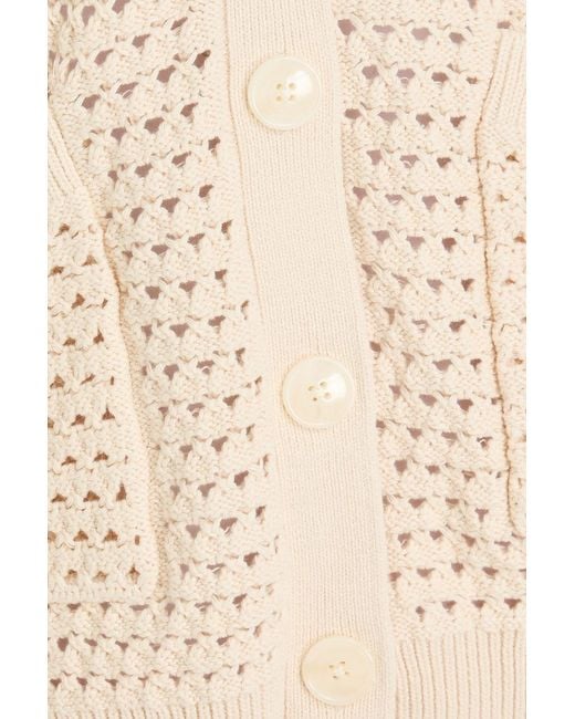 Varley Natural Crocheted Cotton Cardigan