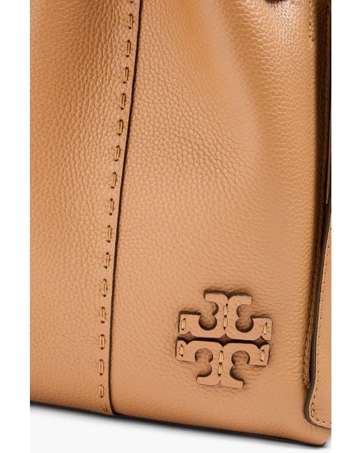 Tory Burch Natural Mcgraw Dragonfly Leather And Suede Tote