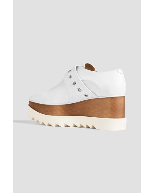 Stella McCartney White Elyse Platform Loafers