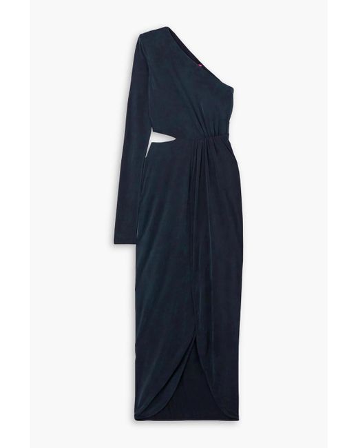 GAUGE81 Blue Suani asymmetrisches maxikleid aus stretch-jersey mit cut-out