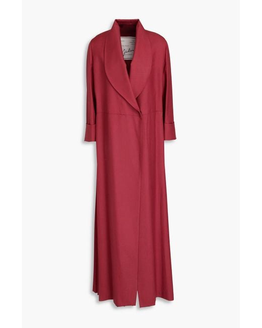 Giuliva Heritage Red Angelica Wool-blend Twill Coat