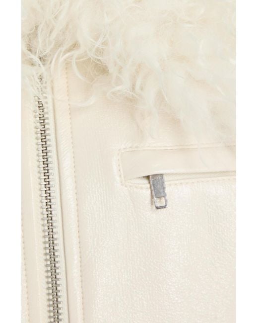 Courreges Natural Jacke aus vinyl aus einer baumwollmischung