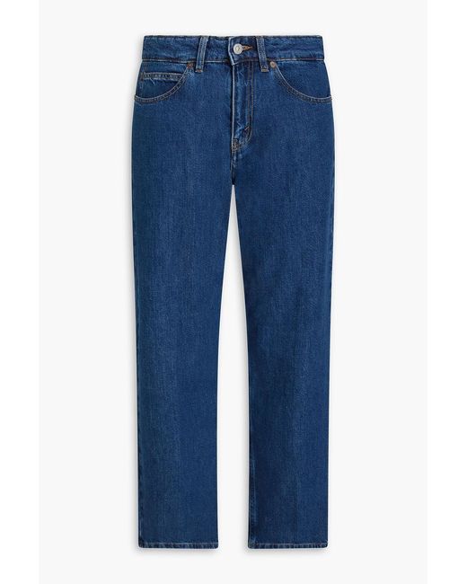 Victoria Beckham Blue Bernie High-rise Straight-leg Jeans