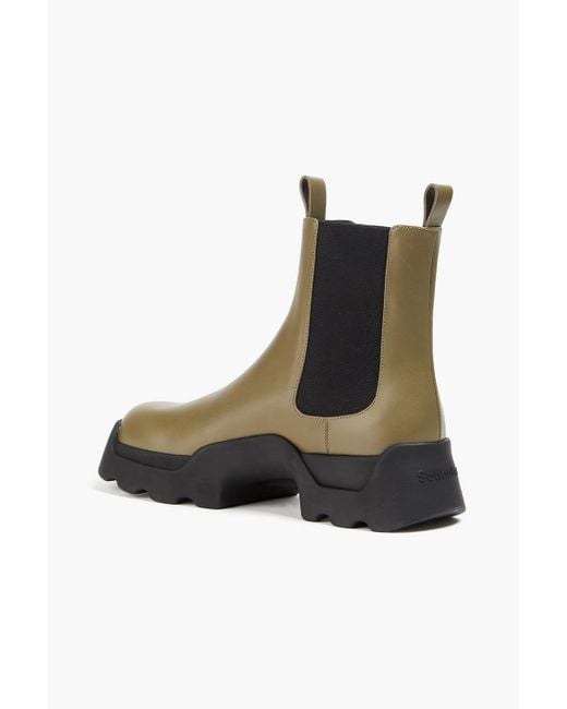 Proenza Schouler Brown Chelsea-boots aus leder