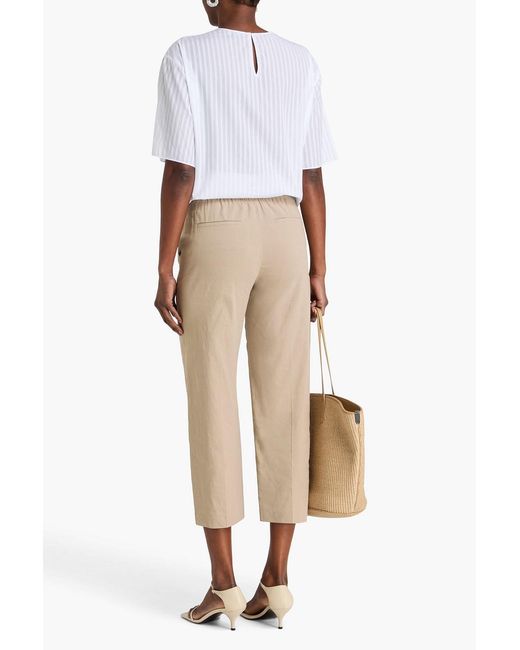 Theory Natural Linen-Blend Capri Pants