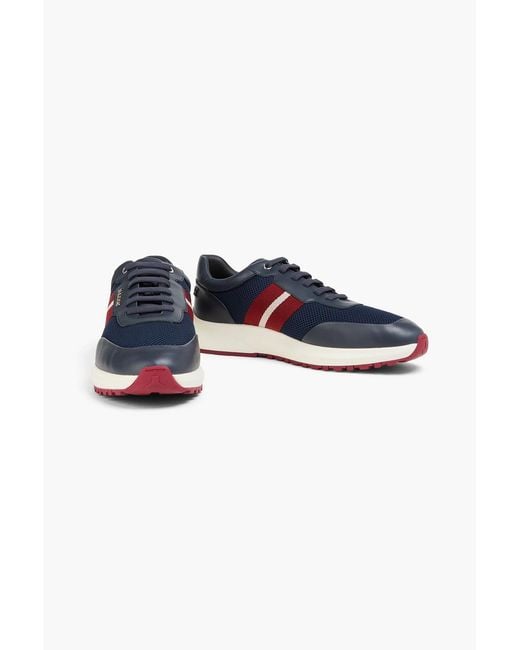 Bally Blue Daryn Mesh And Leather Sneakers for men