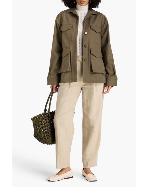Totême Green Cotton-Twill Jacket