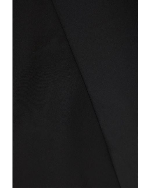 Claudie Pierlot Black Slip dress aus glänzendem twill in midilänge
