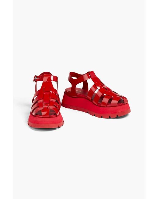 3.1 Phillip Lim Red Kate Patent-leather Sandals