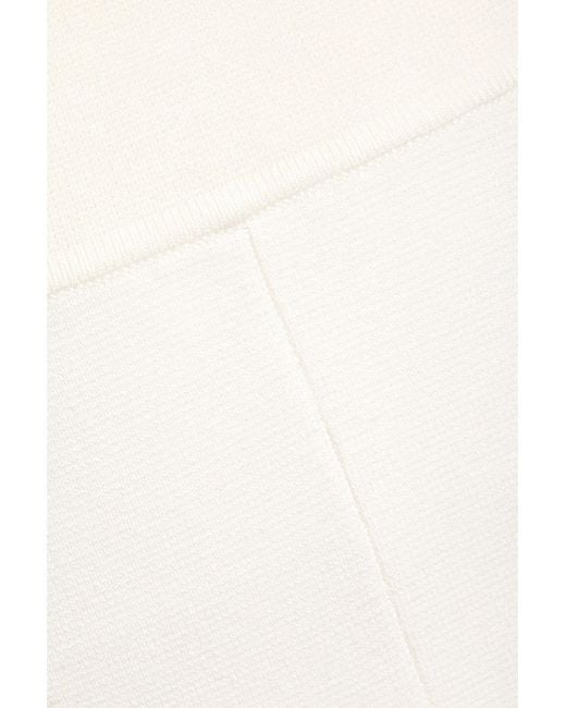 Jonathan Simkhai White Stretch-Knit Bootcut Pants