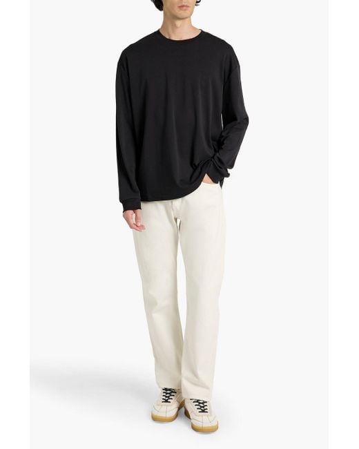 Rag & Bone Black Cliff Cotton And Tm-blend Jersey T-shirt for men