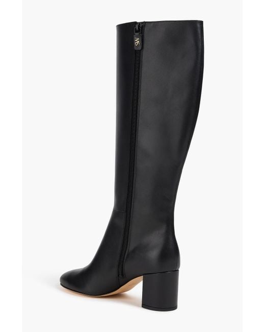 Stuart Weitzman Black Celina 60 Leather Knee Boots