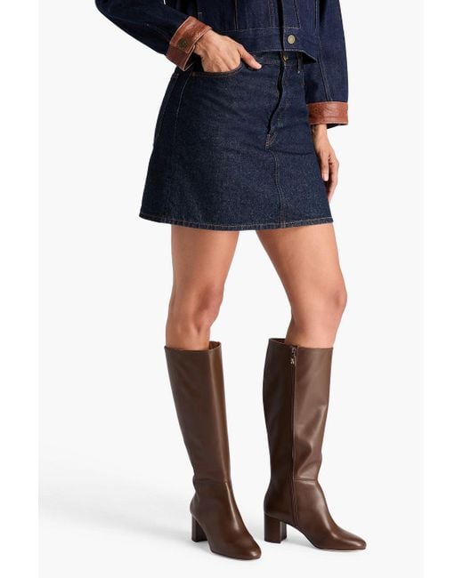 Stuart Weitzman Brown Celina 60 Leather Knee Boots