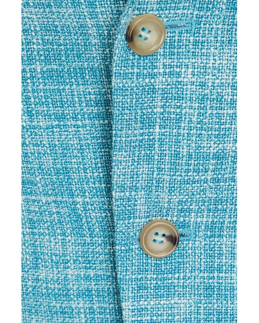 Canali Blue Mélange Wool-blend Blazer for men