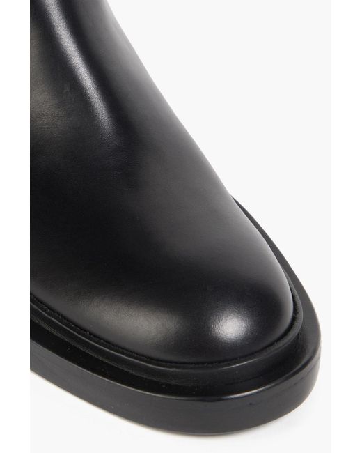 Jil Sander Black Leather Knee Boots