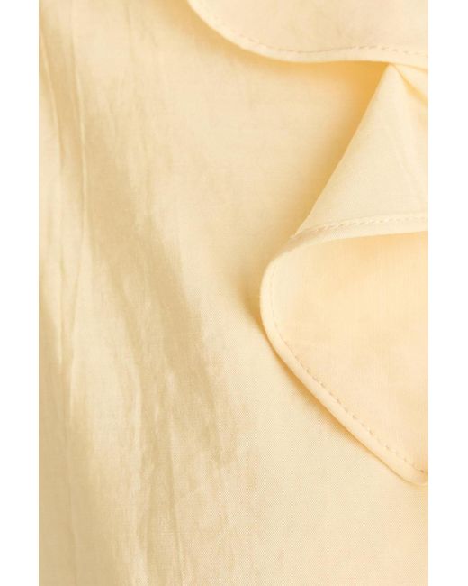 PAIGE White Ruffled Woven Top