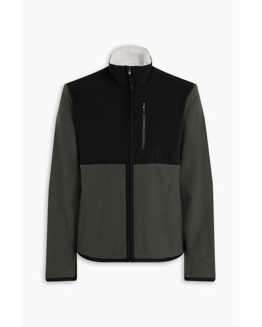 Y/OSEMITE Black Shell-Paneled Fleece Jacket for men
