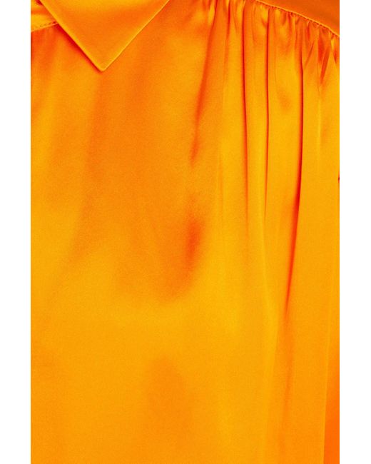 FRAME Orange Hemd aus seidensatin
