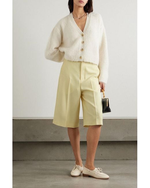 AMI Yellow Wool Shorts