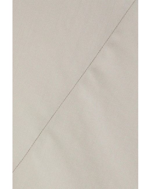 Helmut Lang White Asymmetric Wool-twill Dress