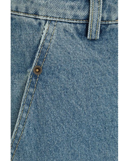 Petar Petrov Blue Get up hoch sitzende jeans mit weitem bein