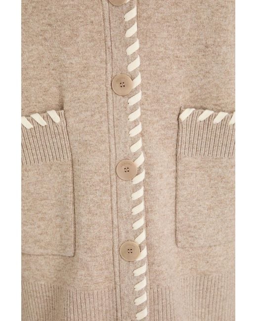 Sandro Natural Strickcardigan mit details im überwendlichstich
